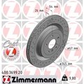 Zimmermann Brake Disc - Standard/Coated, 400.3699.20 400.3699.20